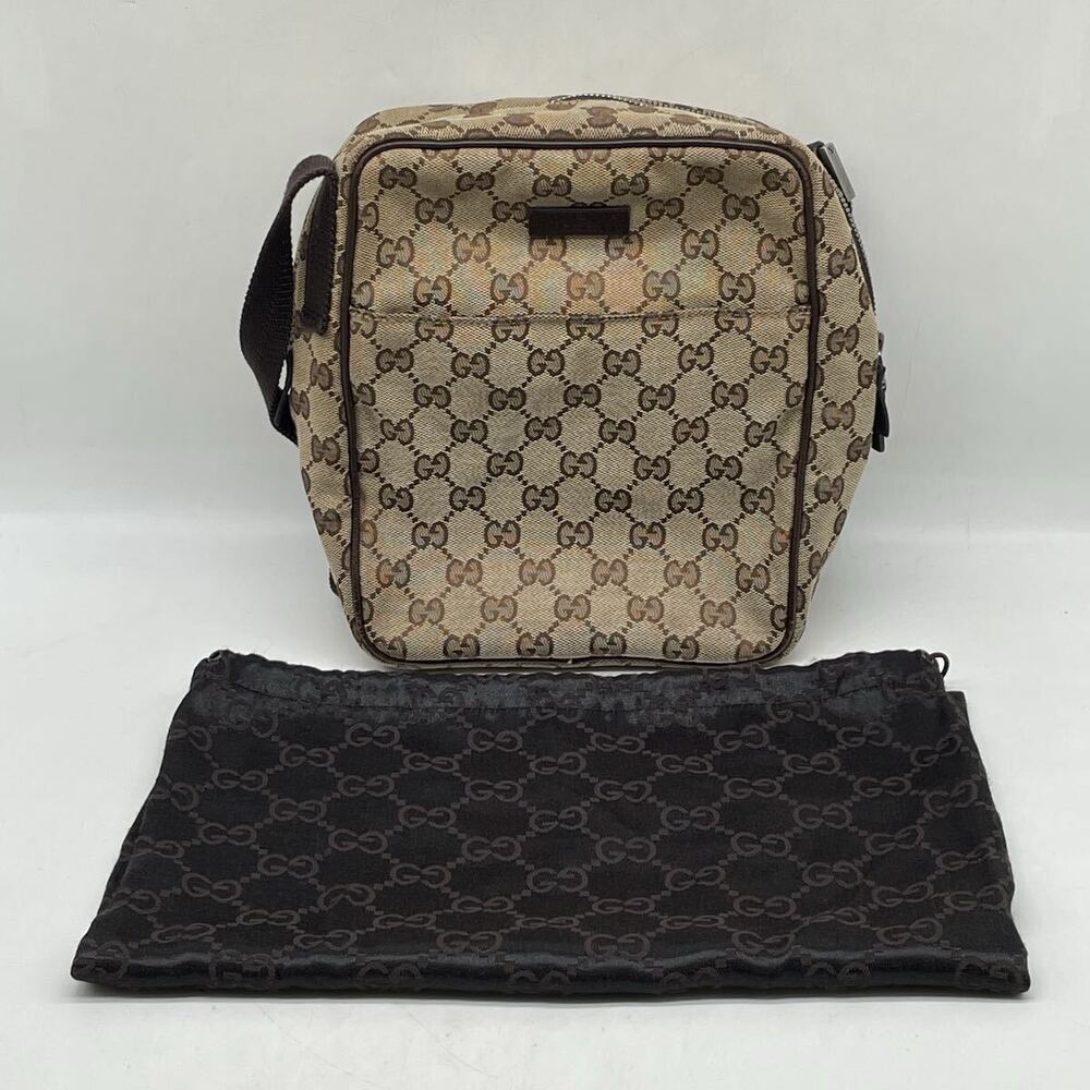 GUCCI GG Canvas Shoulder Bag Messenger Clutch